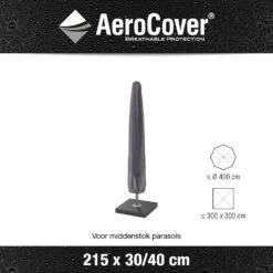 AeroCover Parasolhoes H 215 X 30/40 Cm -Tuinmeubel Verkoop aerocover parasolhoes antraciet h215x30 40cm 1000x1000 621e0db9854e1 l