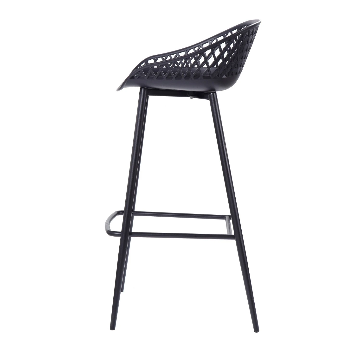 Barstoel WEBBING Zwart 3 Barstoel WEBBING Zwart - Image 3