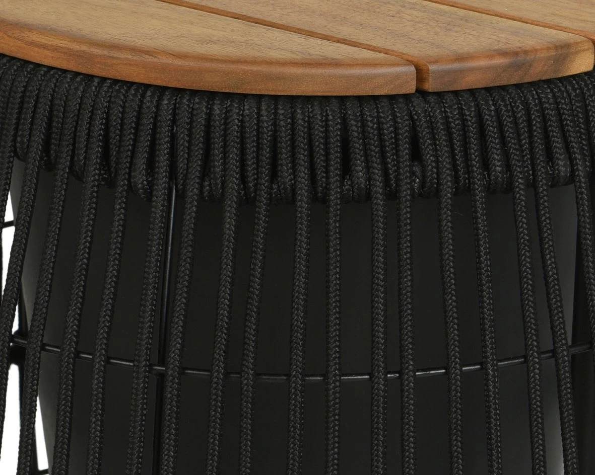 Seville Bijzet Tuintafel Zwart - Ø 40 X H 49 Cm 2 Seville Bijzet Tuintafel Zwart - Ø 40 X H 49 Cm - Image 2