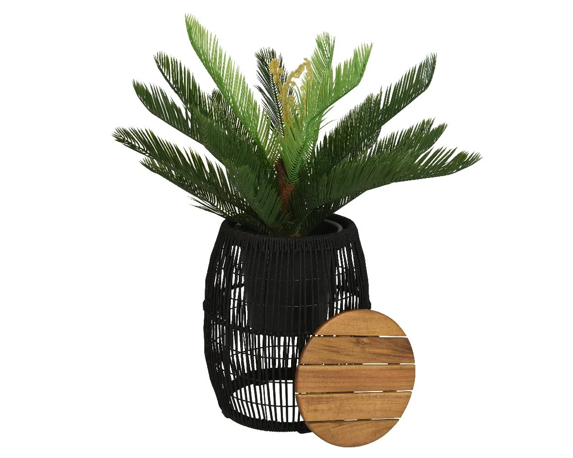 Seville Bijzet Tuintafel Zwart - Ø 40 X H 49 Cm 3 Seville Bijzet Tuintafel Zwart - Ø 40 X H 49 Cm - Image 3